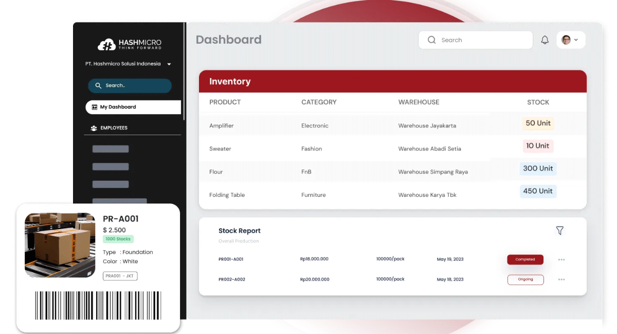 software stok barang Hashmicro