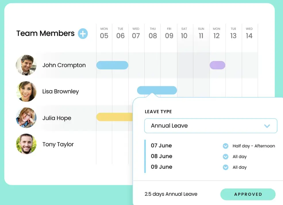 ui Leave Dates 