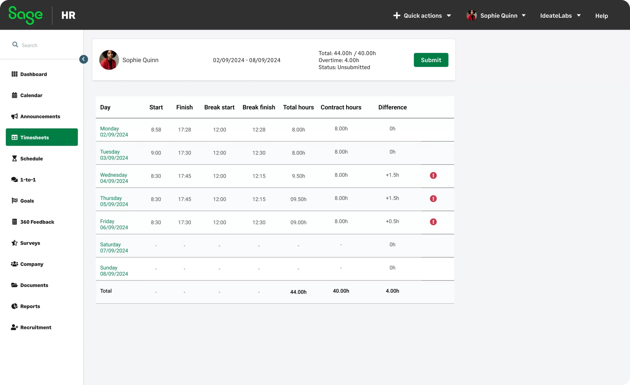 ui Sage HR