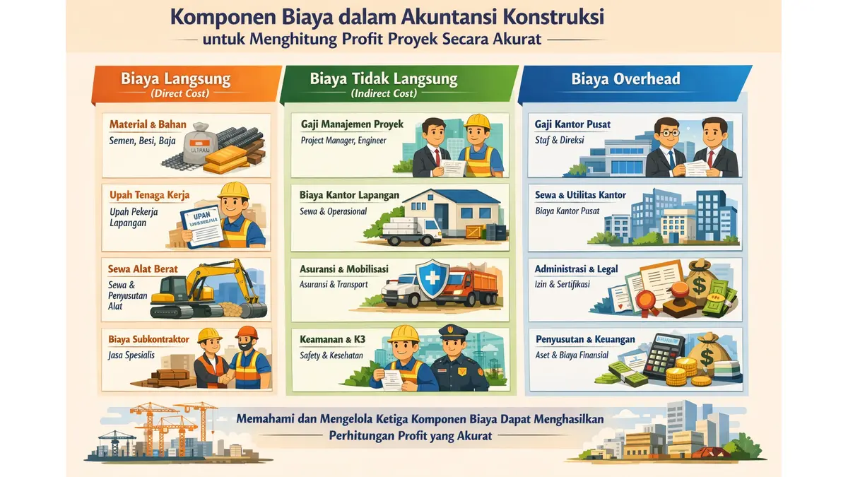 Komponen Biaya dalam Akuntansi Konstruksi