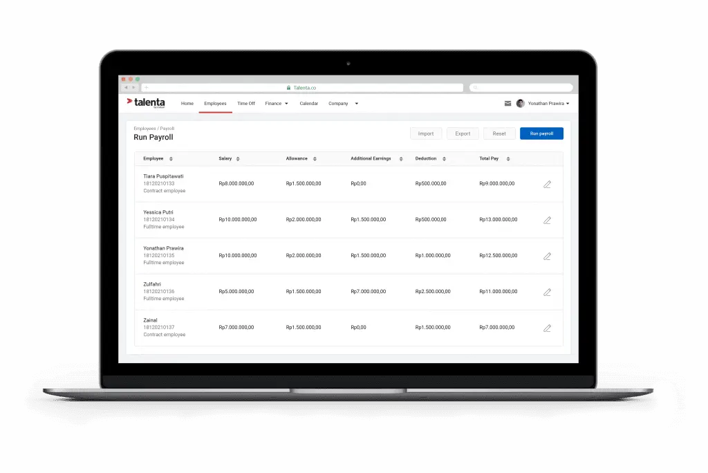software payroll terbaik talenta