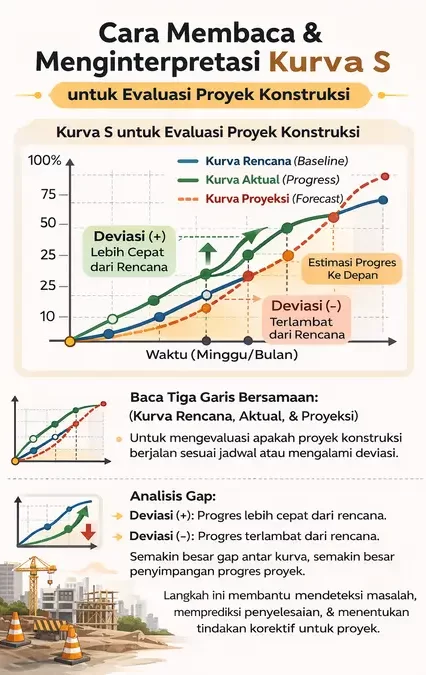 Cara Membaca dan Menginterpretasi Kurva S untuk Evaluasi Proyek Konstruksi