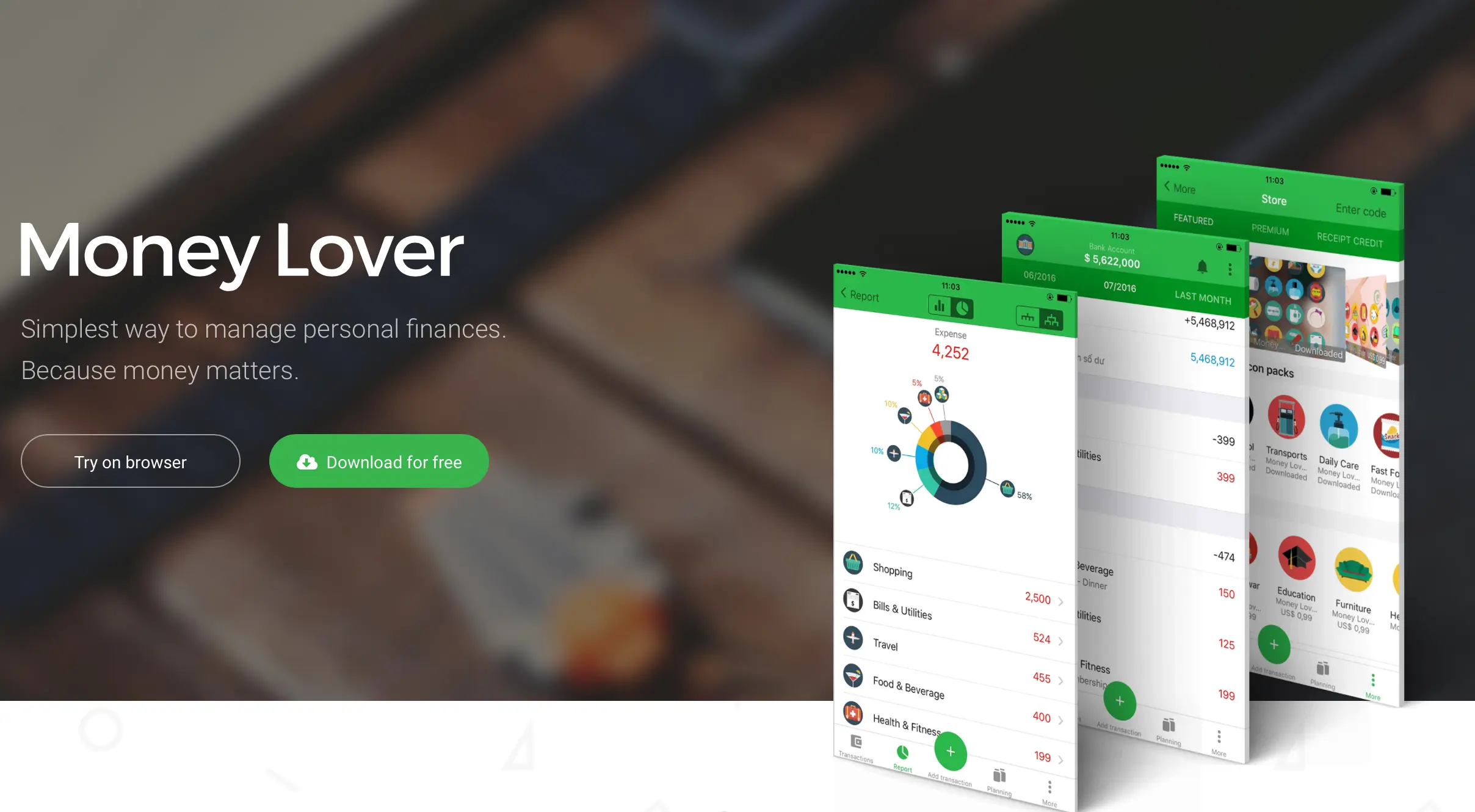 money lover ui