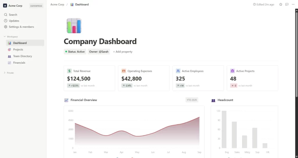 aplikasi administrasi perkantoran - Notion