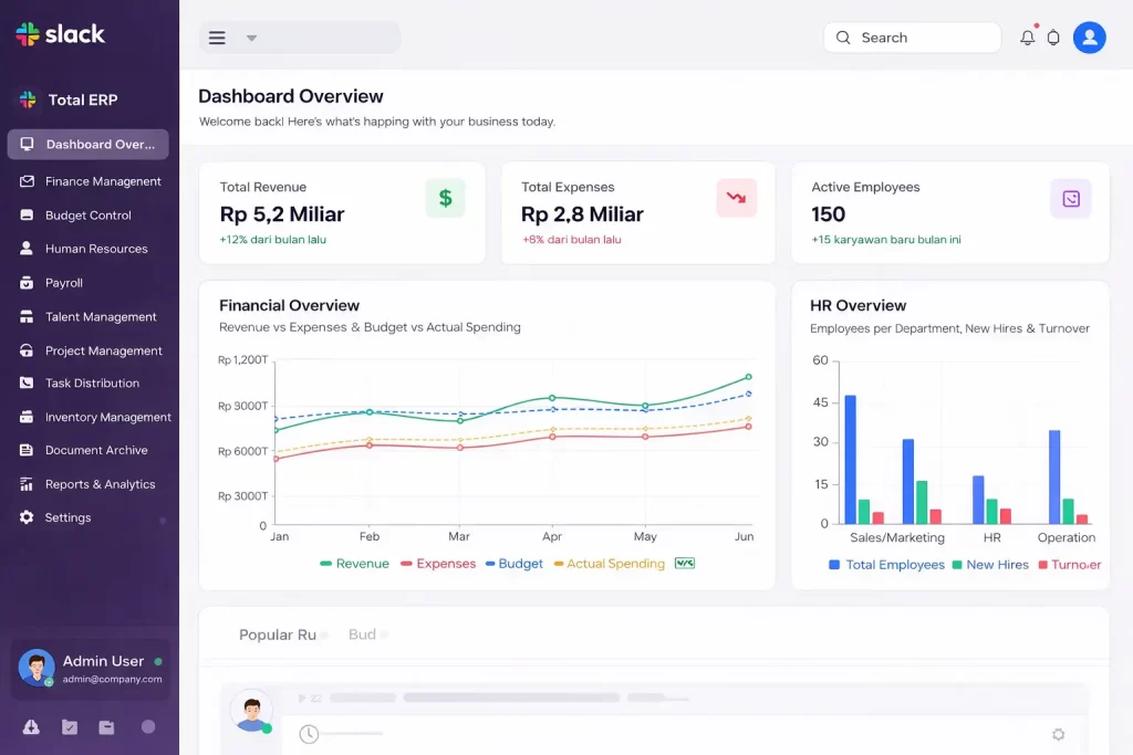 aplikasi administrasi perkantoran - Slack