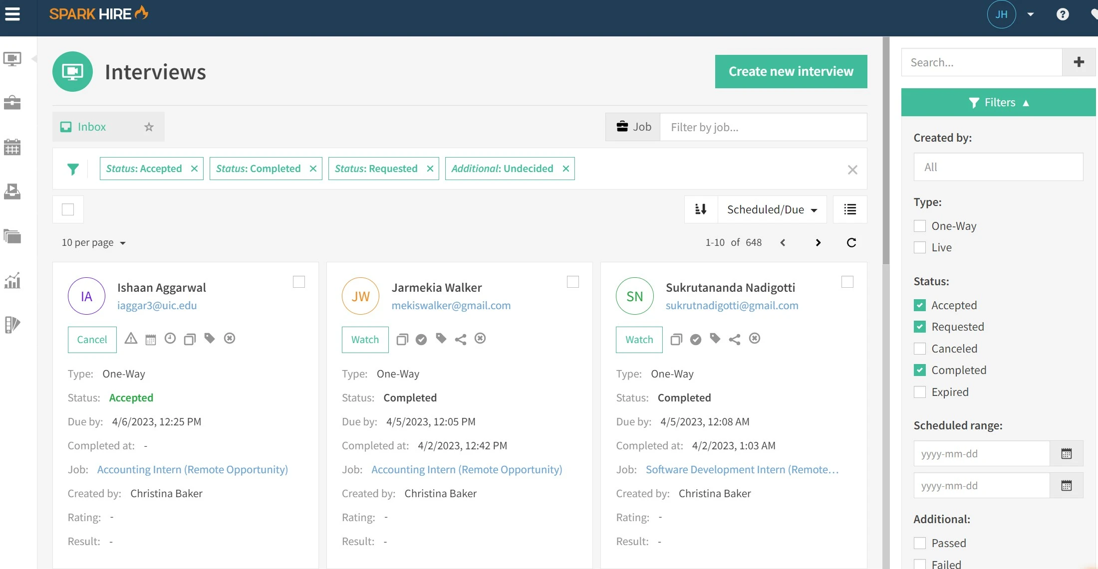 spakhire dashboard