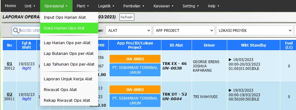 software alat berat