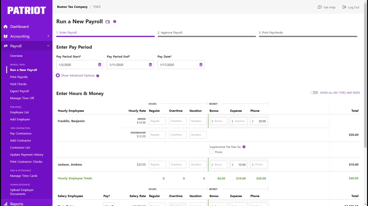 patriot payroll