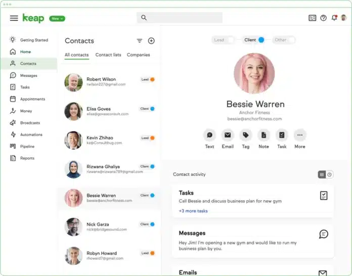 Keap Manufacturing CRM Software