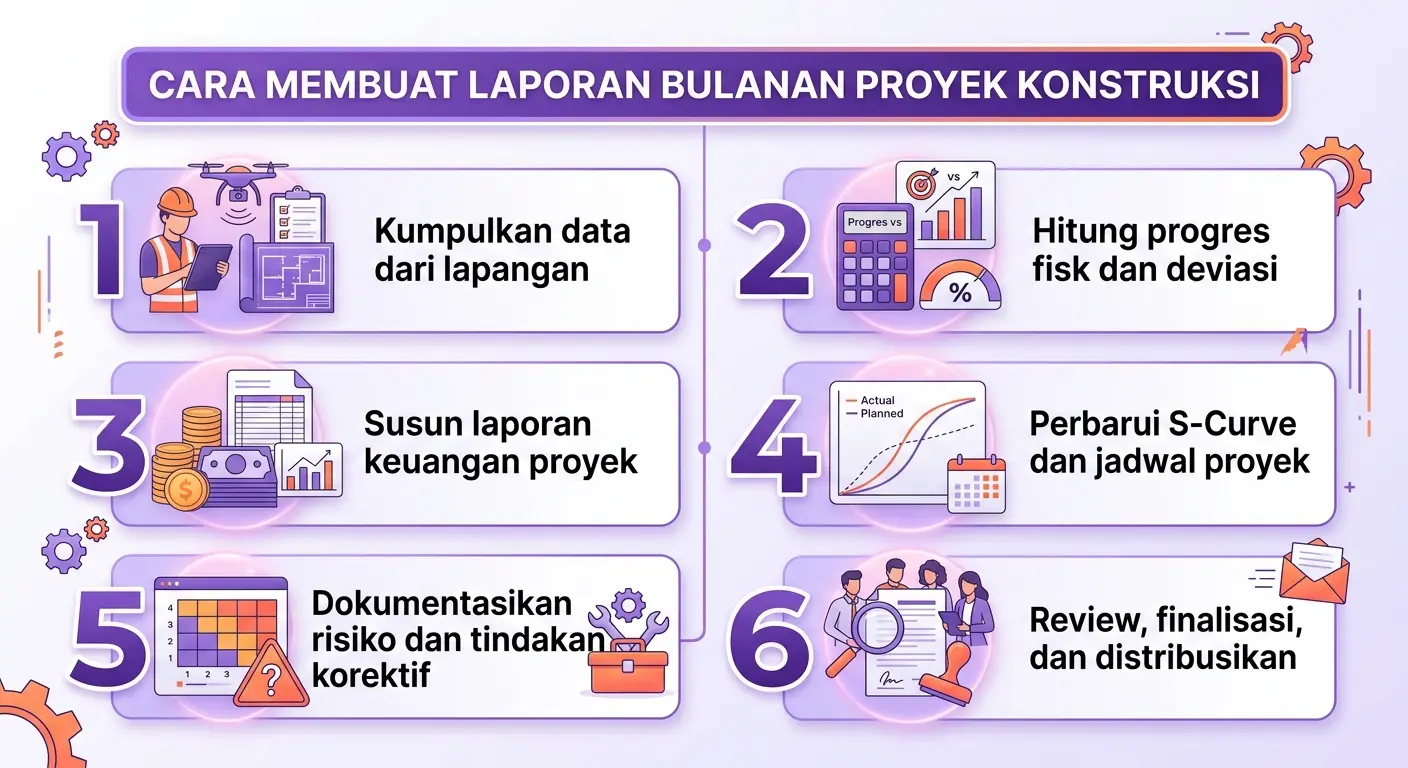 cara membuat laporan bulanan konstruksi