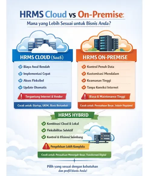 Perbandingan HRMS Cloud vs On-Premise: Mana yang Lebih Sesuai untuk Bisnis Anda?