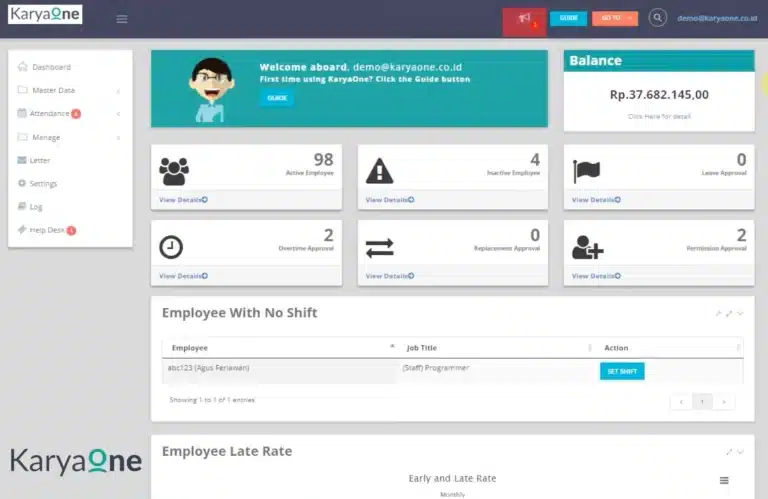 karyaone payroll software ui
