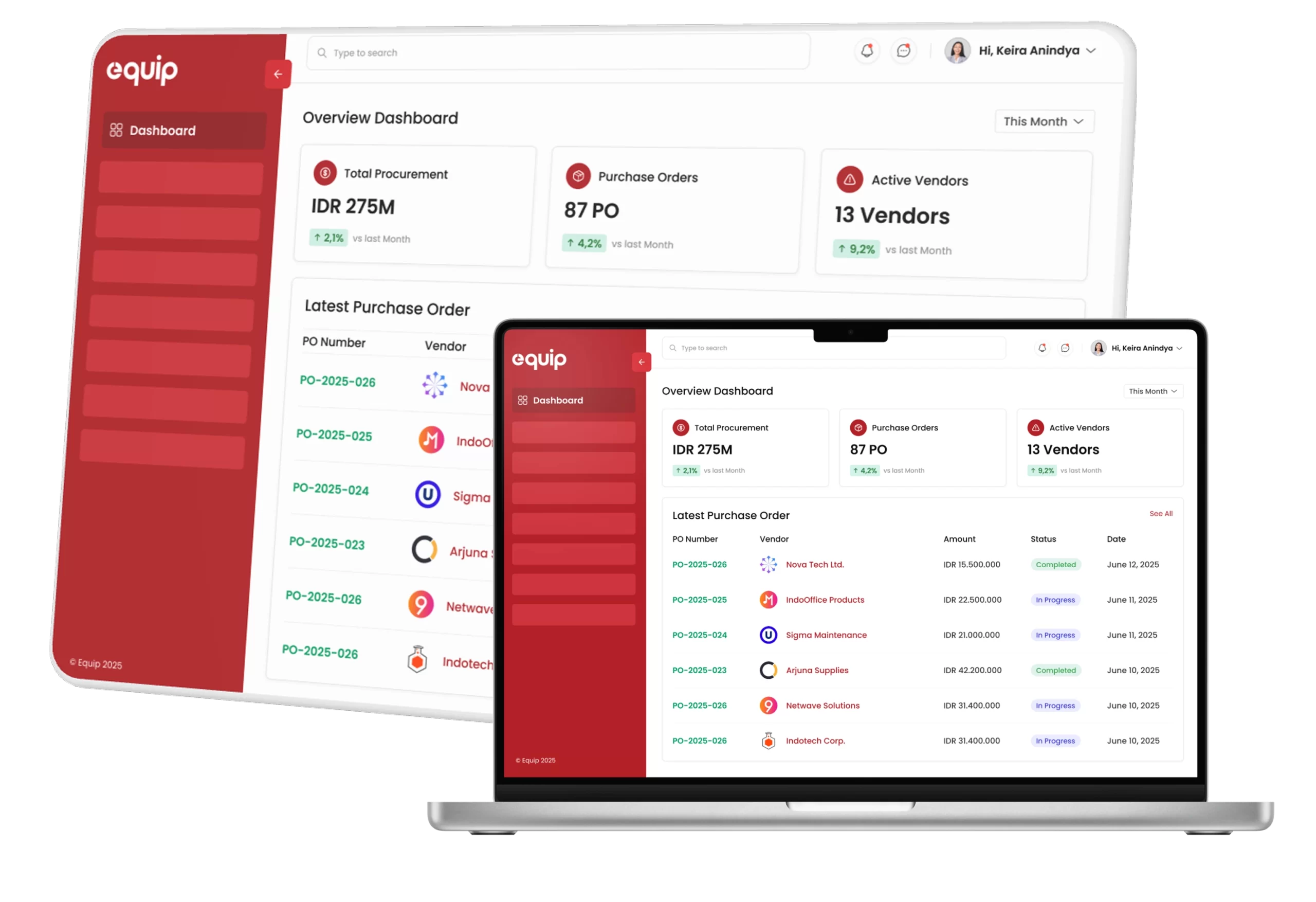 software purchase order equip