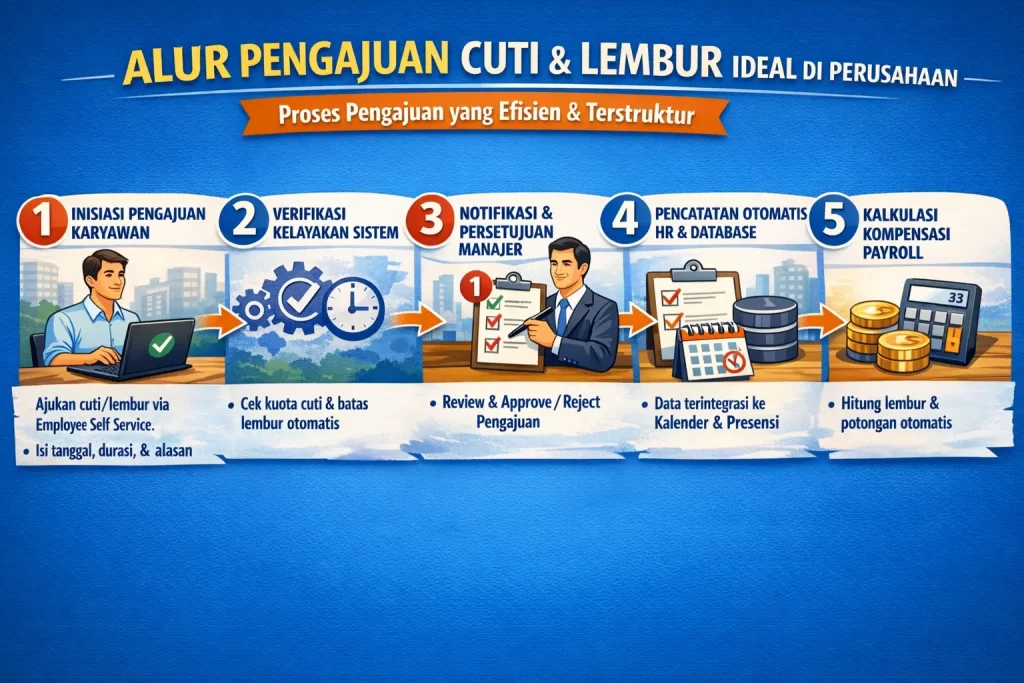 Alur Pengajuan Cuti dan Lembur Karyawan dalam Perusahaan