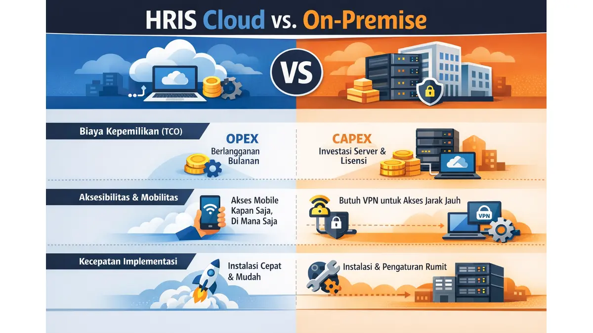 Perbandingan HRIS Cloud vs. On-Premise