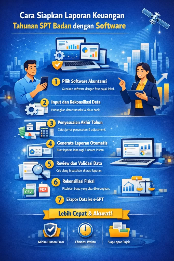 Step-by-step laporan keuangan tahunan SPT badan dengan Software