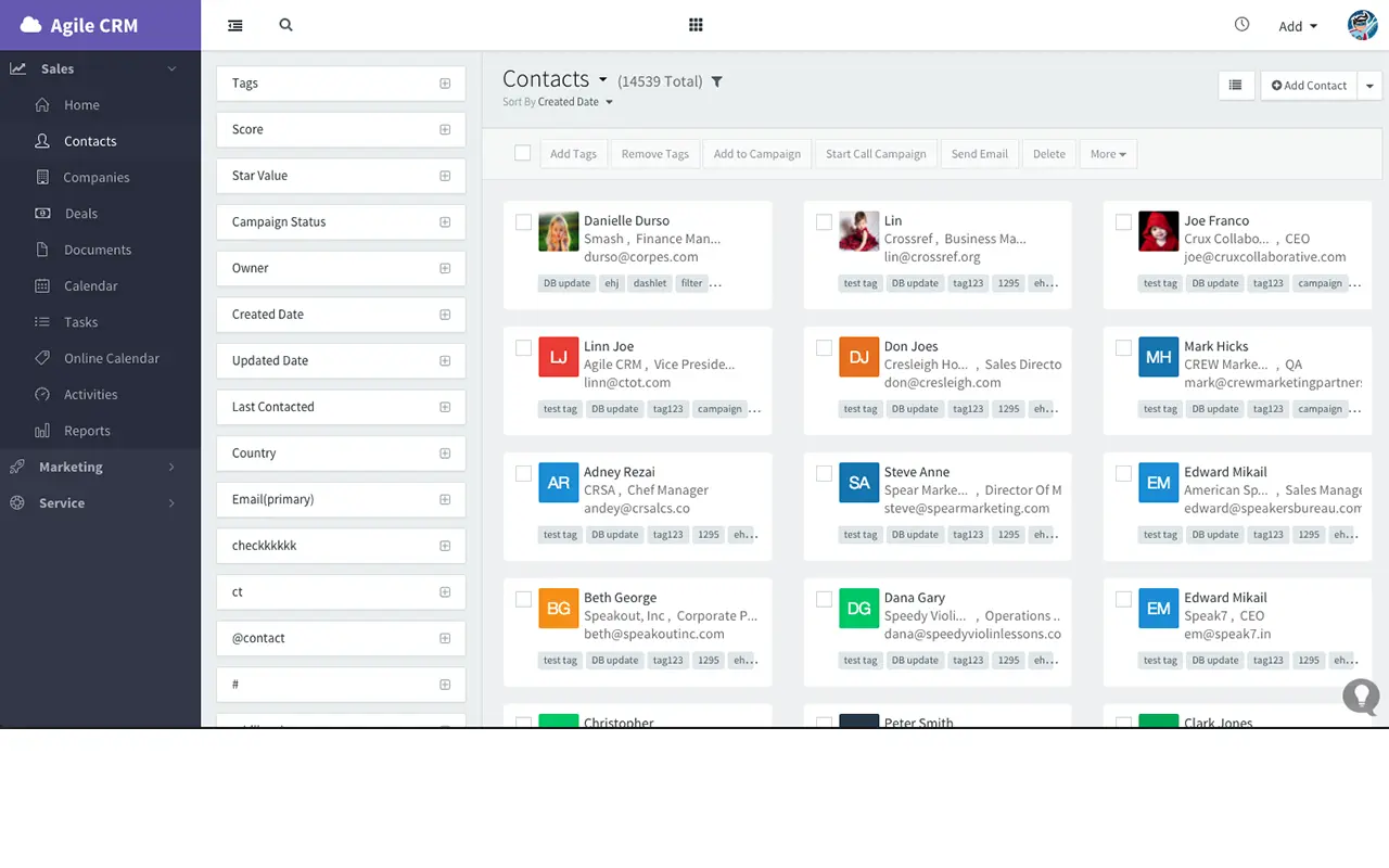 agilecrm sales ui