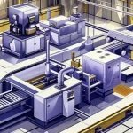 Ilustrasi cellular manufacturing di lantai produksi