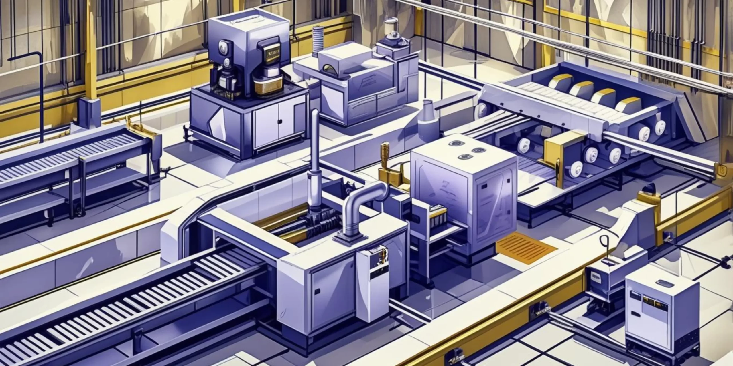 Ilustrasi cellular manufacturing di lantai produksi