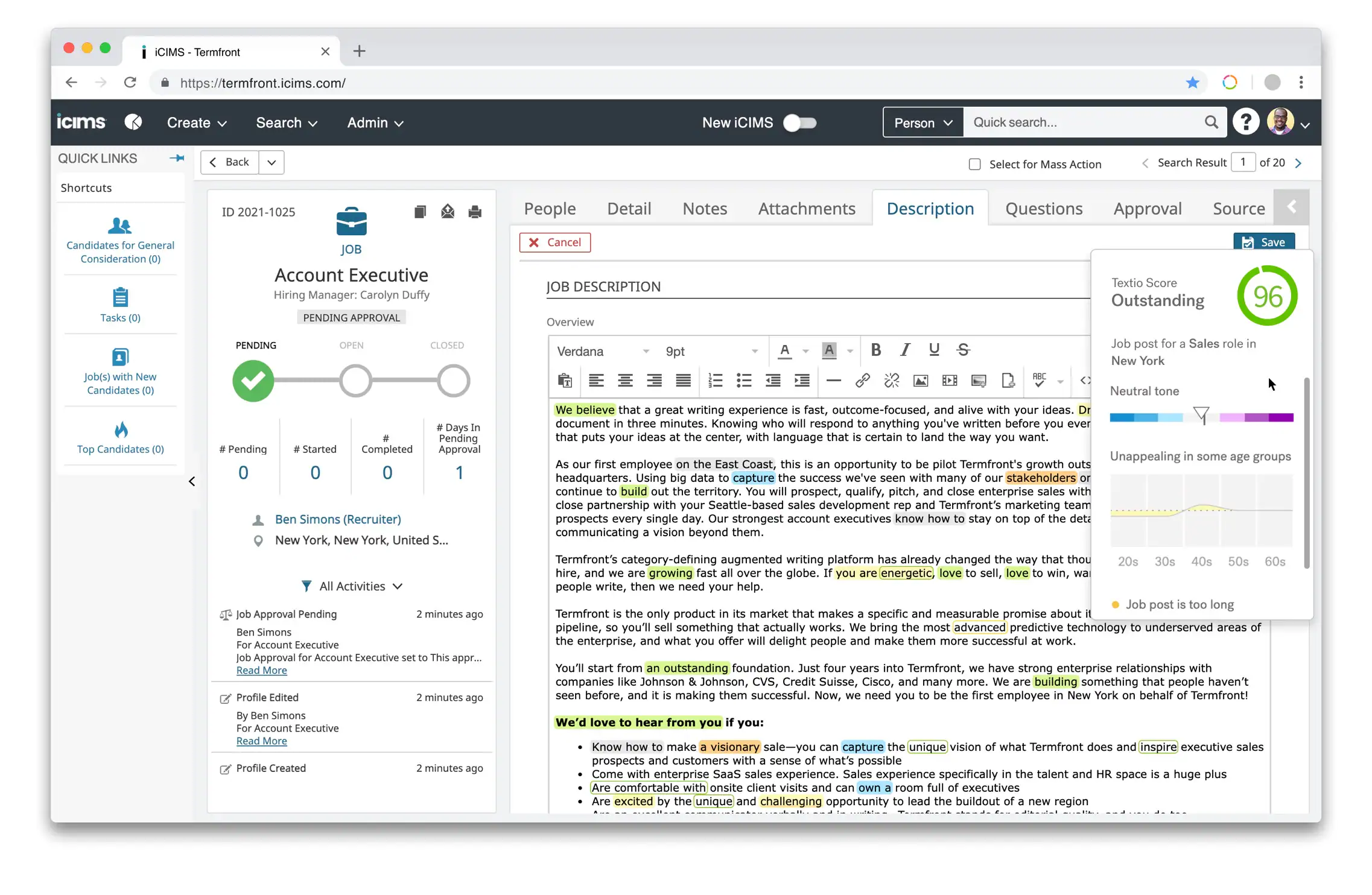 software alat rekrutmen ai icims