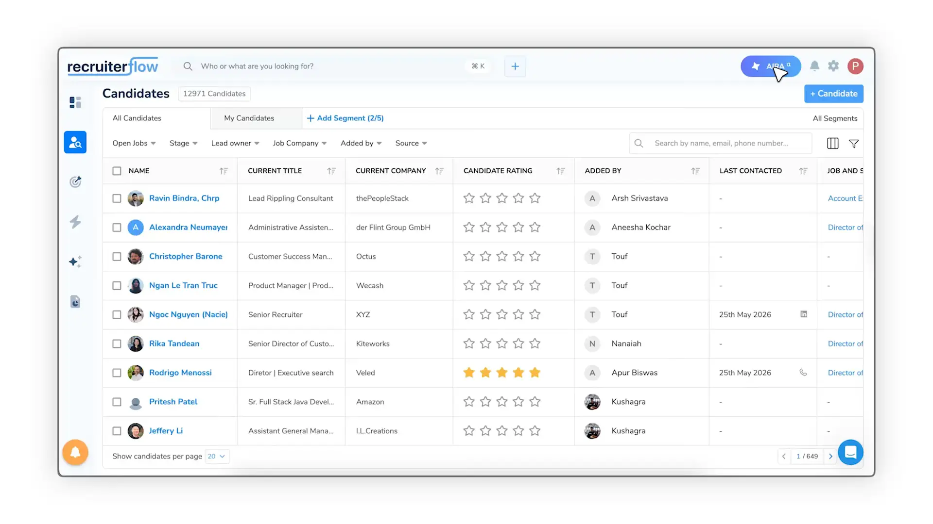 software alat rekrutmen ai recruiterflow