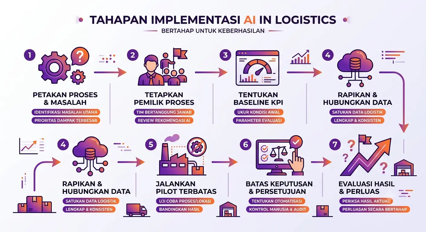 tahapan ai dalam logistik