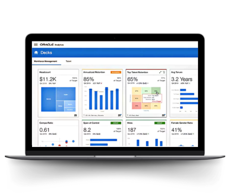dashboard software oracle hcm cloud